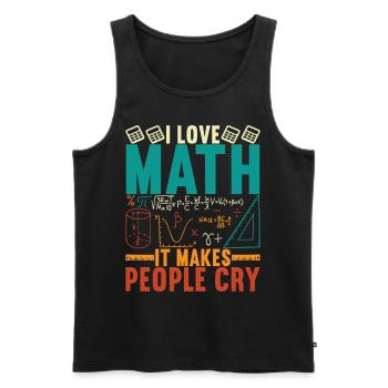 Mathe Mathelehrer - Männer Premium Bio Tank Top - Schwarz - Vorne - Michal (187cm)