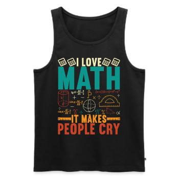 Mathe Mathelehrer - Männer Premium Bio Tank Top - Schwarz - Vorne - Michal (187cm)
