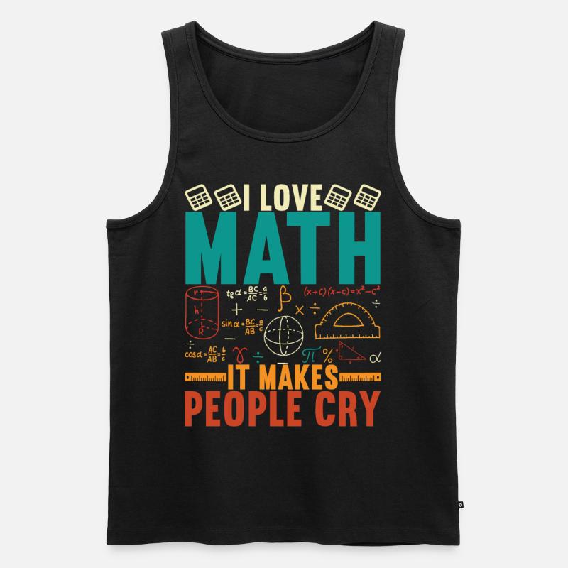 Mathe Mathelehrer - Männer Premium Bio Tank Top - Schwarz