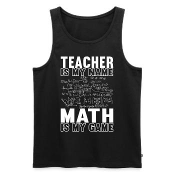 Mathe Mathelehrer - Männer Premium Bio Tank Top - Schwarz - Vorne - Michal (187cm)