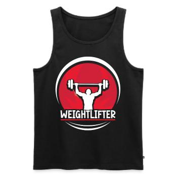 Haltérophilie Fitness Gym Entraînement Haltérophilie - Débardeur bio Premium Homme - noir - Devant - Michal (187cm)