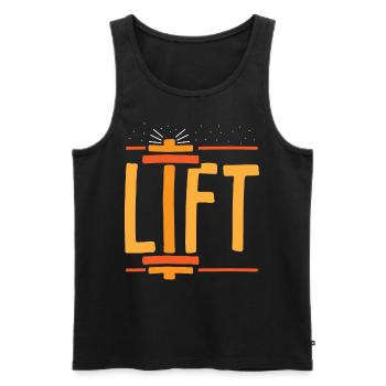 Lift Weightlifting Weightlifting Gym Workout - Men's Premium Organic Tank Top - black - Front - Michal (187cm)