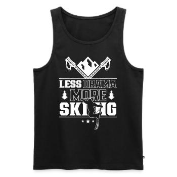 Moins de drame Plus de skieurs skieurs skieurs skis - Débardeur bio Premium Homme - noir - Devant - Michal (187cm)