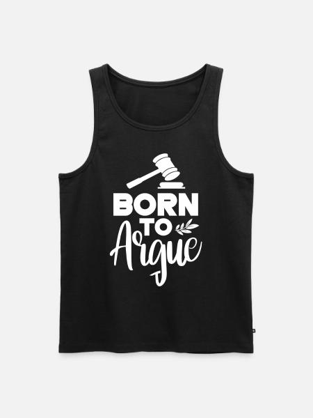 Né pour argumenter avocat - Débardeur bio Premium Homme - noir