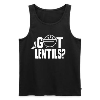Lentils Have Lentil Lovers Food Lentil Soup - Men's Premium Organic Tank Top - black - Front - AI Model Male 178 light (178cm)