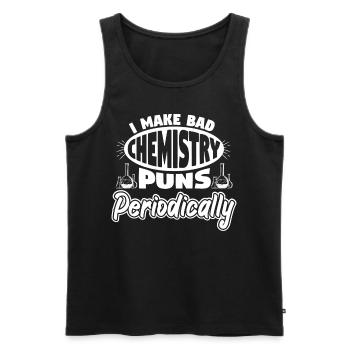 I Make Bad Chemistry Puns Periodically - Men's Premium Organic Tank Top - black - Front - Michal (187cm)