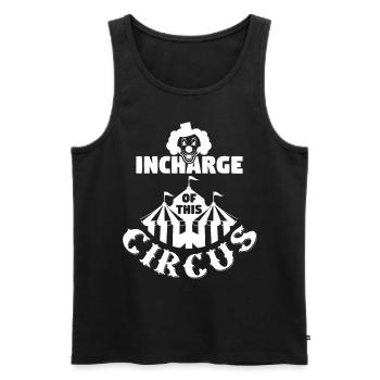 In Charge Of This Circus - Men's Premium Organic Tank Top - black - Front - AI Model Male 178 light (178cm)