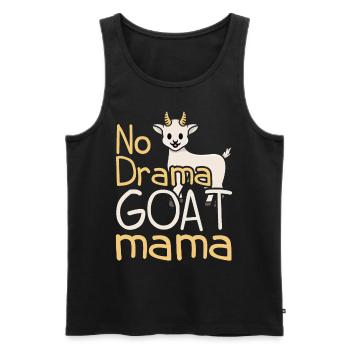 No Drama Goat Mama - Men's Premium Organic Tank Top - black - Front - Michal (187cm)