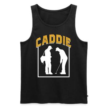 Caddy Profession Golf Golfing Golfer - Men's Premium Organic Tank Top - black - Front - AI Model Male 178 light (178cm)