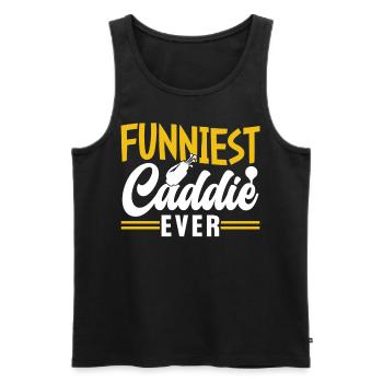 The funniest caddy ever Golfing Golf - Men's Premium Organic Tank Top - black - Front - AI Model Male 178 light (178cm)