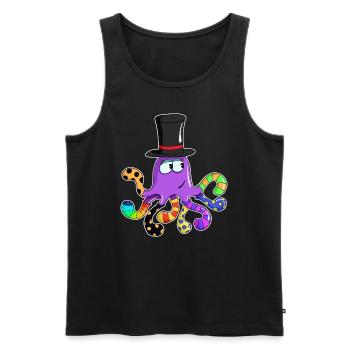 Funny Special Sea Animal Socktopus Colorful - Männer Premium Bio Tank Top - Schwarz - Vorne - AI Model Male 178 light (178cm)