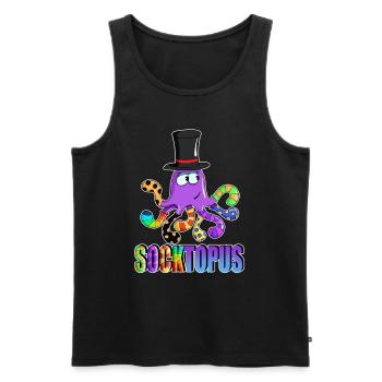 Socktopus Eight Tentacles Colorful for future - Männer Premium Bio Tank Top - Schwarz - Vorne - AI Model Male 178 light (178cm)