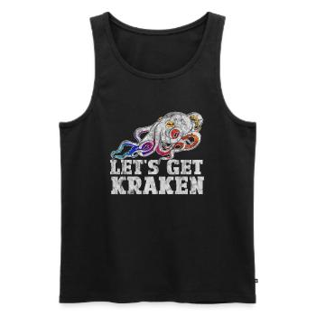 Let's Get Kraken Redifined Squidink Funky DJ - Männer Premium Bio Tank Top - Schwarz - Vorne - AI Model Male 178 light (178cm)