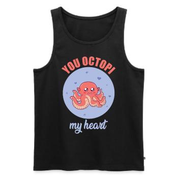 Pinkiest You Octopi My Heart Octopus Adorable - Männer Premium Bio Tank Top - Schwarz - Vorne - Michal (187cm)