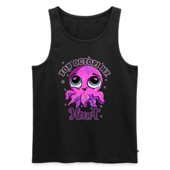 You Octopi My Heart Sea Monsters Tentacles Octopus - Männer Premium Bio Tank Top - Schwarz - Vorne - AI Model Male 178 light (178cm)