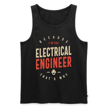 Electrical Engineer Job Occupation Birthday Worker - Men's Premium Organic Tank Top - black - Front - AI Model Male 178 light (178cm)