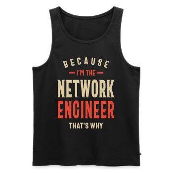 Network Engineer Job Occupation Birthday Worker - Men's Premium Organic Tank Top - black - Front - AI Model Male 178 light (178cm)