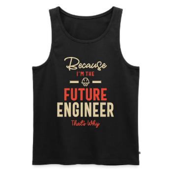 Future Engineer Job Occupation Birthday Worker - Men's Premium Organic Tank Top - black - Front - AI Model Male 178 light (178cm)