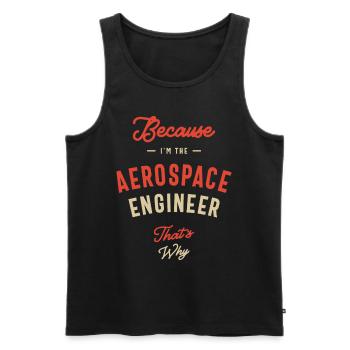 Aerospace Engineer Job Occupation Birthday Worker - Men's Premium Organic Tank Top - black - Front - AI Model Male 178 light (178cm)