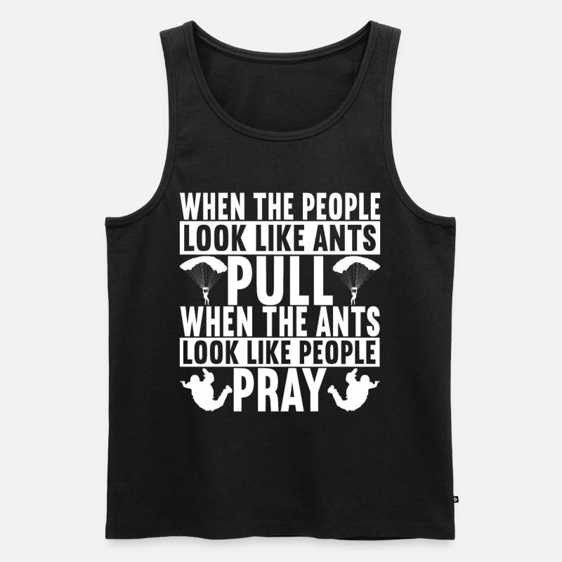 Fallschirm Fallschirmspringer - Männer Premium Bio Tank Top - Schwarz