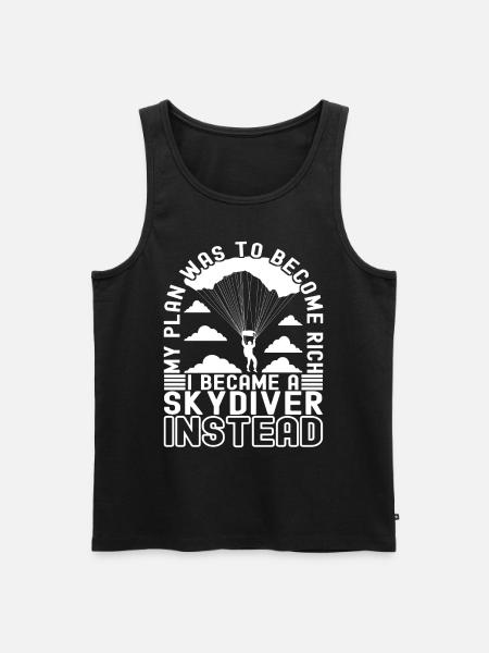 Parachute Parachutist - Men's Premium Organic Tank Top - black