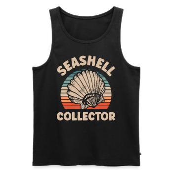 Shell Collector Shell Collector Shell Collecting - Men's Premium Organic Tank Top - black - Front - AI Model Male 178 light (178cm)