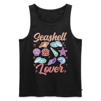 Shell Lover Shells Collecting Shell Collector - Débardeur bio Premium Homme - noir - Devant - AI Model Male 178 light (178cm)