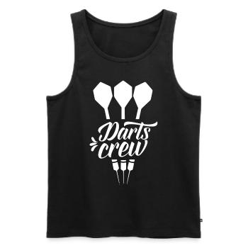 Darts Team Team Darts Darts Club - Men's Premium Organic Tank Top - black - Front - AI Model Male 178 light (178cm)