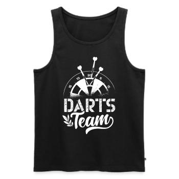 Darts Team Darts Club Darts Team - Men's Premium Organic Tank Top - black - Front - AI Model Male 178 light (178cm)
