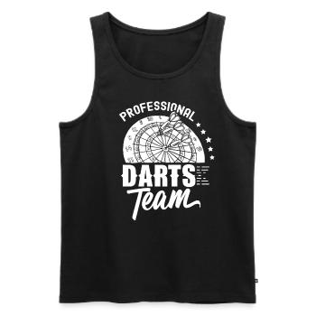 Professional Darts Team Darts Club Darts - Men's Premium Organic Tank Top - black - Front - AI Model Male 178 light (178cm)