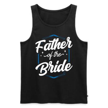 Mariage de la mariée père mariée - Débardeur bio Premium Homme - noir - Devant - Michal (187cm)