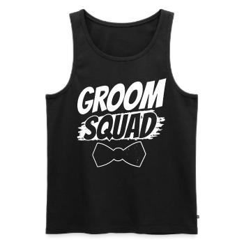Groom Team Marriage Party Wedding Sayings - Men's Premium Organic Tank Top - black - Front - Michal (187cm)