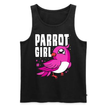 Parrot Girl Parrot Pet Cute Animal - Men's Premium Organic Tank Top - black - Front - AI Model Male 178 light (178cm)