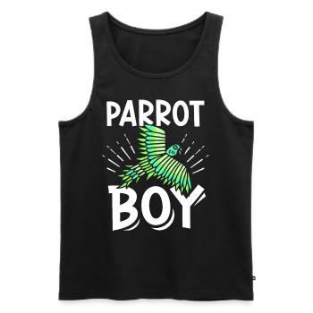 Parrot Young Parrot Young Parrots Animal Cute - Men's Premium Organic Tank Top - black - Front - AI Model Male 178 light (178cm)