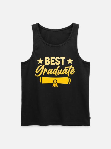 Best Graduate Graduated Graduation Celebration - Men's Premium Organic Tank Top - black