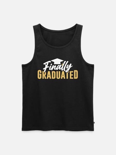 Finally graduated Graduate Graduate - Men's Premium Organic Tank Top - black