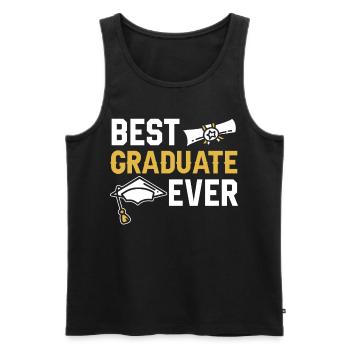 Best Graduate Ever Graduated - Men's Premium Organic Tank Top - black - Front - Michal (187cm)