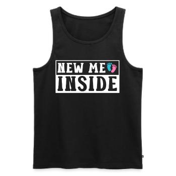 The New Me Inside Cute Baby Inside Pregnant - Men's Premium Organic Tank Top - black - Front - Michal (187cm)