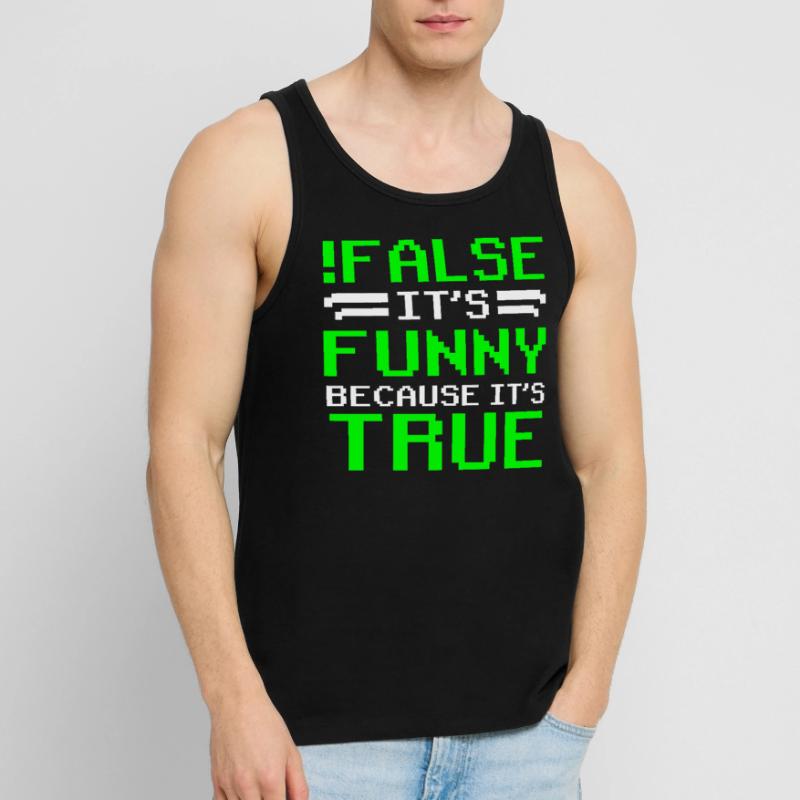 false it's funny because it's true false true Men's Premium Organic Tank Top