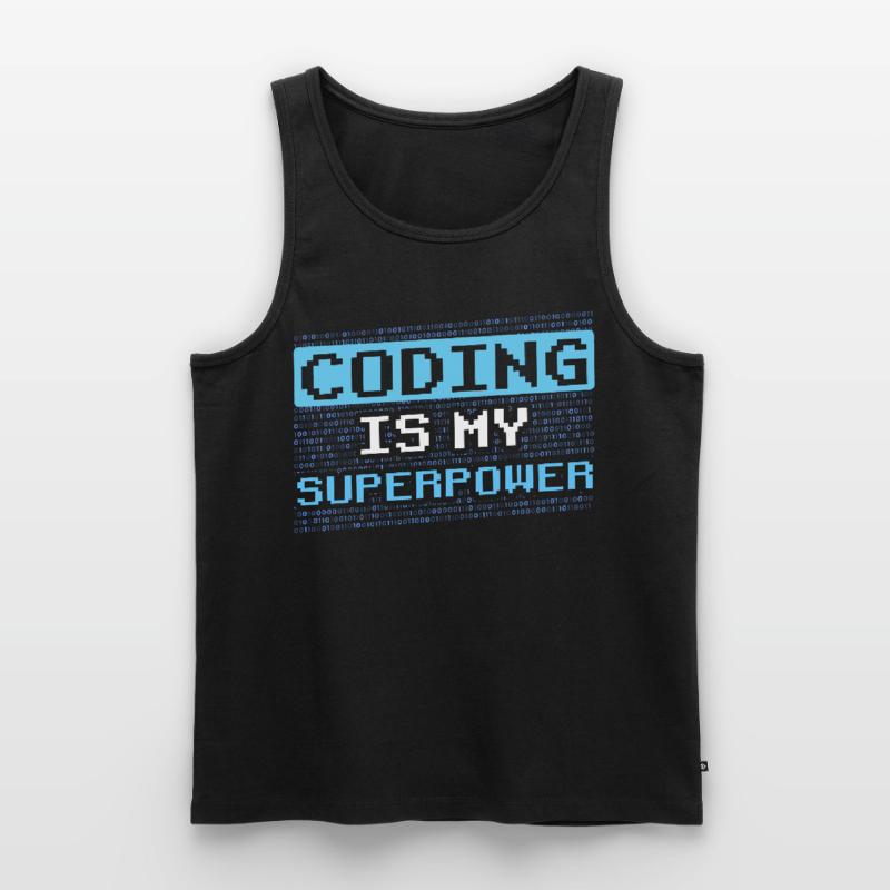 Le codage est mon programmeur codeur superpuissant Débardeur bio Premium Homme