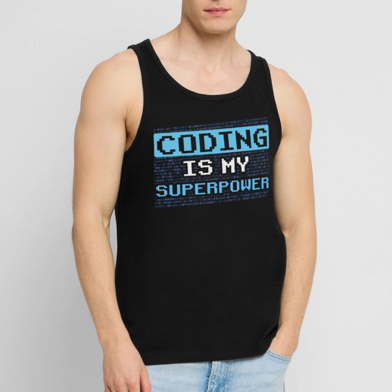 Le codage est mon programmeur codeur superpuissant Débardeur bio Premium Homme