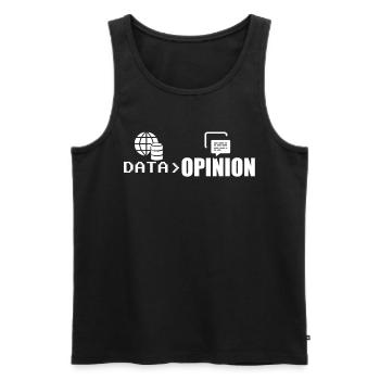 Data > Opinion Coder Programmierer Coding Code - Männer Premium Bio Tank Top - Schwarz - Vorne - AI Model Male 178 light (178cm)