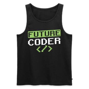 Zukünftiger Coder Coding Programmierer Code - Männer Premium Bio Tank Top - Schwarz - Vorne - AI Model Male 178 light (178cm)