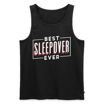 Best overnight stay ever party night - Men's Premium Organic Tank Top - black - Front - AI Model Male 178 light (178cm)