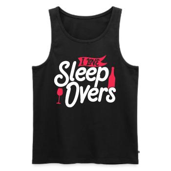 Ich Liebe Übernachtungen Süß Party Übernachten - Männer Premium Bio Tank Top - Schwarz - Vorne - AI Model Male 178 light (178cm)
