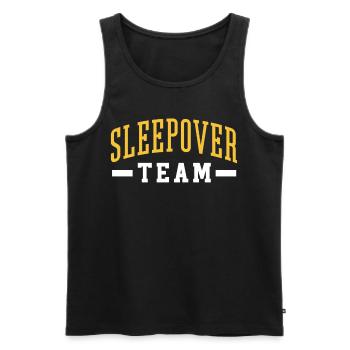 Nuit d’équipe douce nuitée - Débardeur bio Premium Homme - noir - Devant - AI Model Male 178 light (178cm)