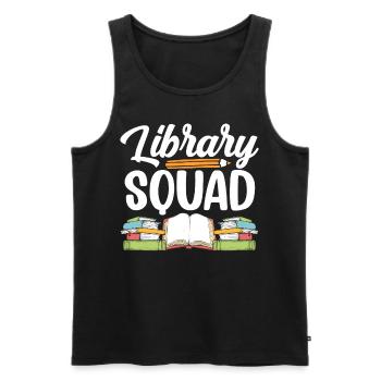 Équipe de bibliothèque Bibliothécaire Amateurs de livres - Débardeur bio Premium Homme - noir - Devant - Michal (187cm)