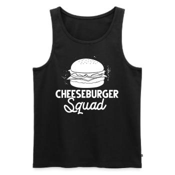 Cheeseburger Cheese Sandwich Hamburger - Men's Premium Organic Tank Top - black - Front - Michal (187cm)