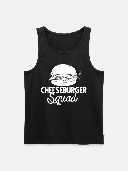 Cheeseburger Cheese Sandwich Hamburger - Men's Premium Organic Tank Top - black