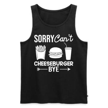 Cheeseburger Cheese Sandwich Hamburger - Men's Premium Organic Tank Top - black - Front - Michal (187cm)